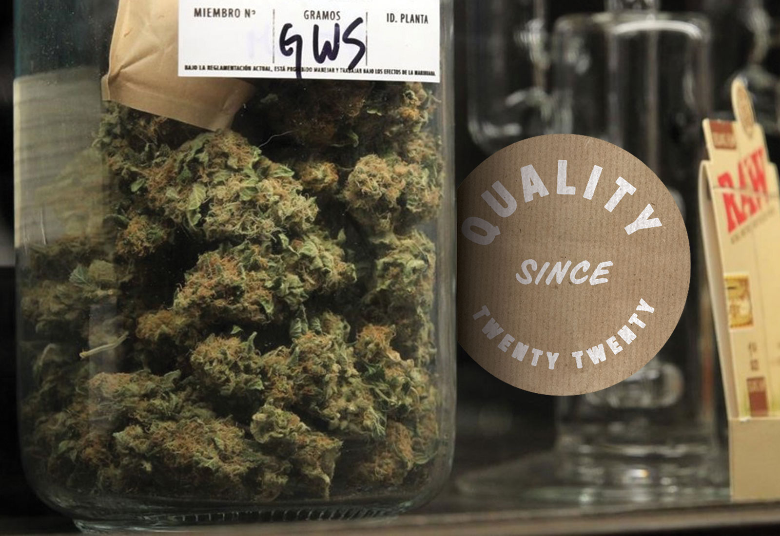 Cannabliss Dispensary Product on Shelf with Tagline